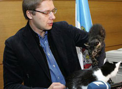 Официальные коты Риги, мэр Нил Ушаков