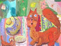 Детский рисунок 1098  - дипломант конкурса «О чем мечтает кот и пёс» 