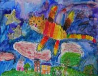 Детский рисунок  1102 - дипломант конкурса «О чем мечтает кот и пёс» 