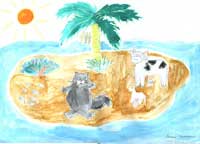 Детский рисунок  1138- дипломант конкурса «О чем мечтает кот и пёс» 